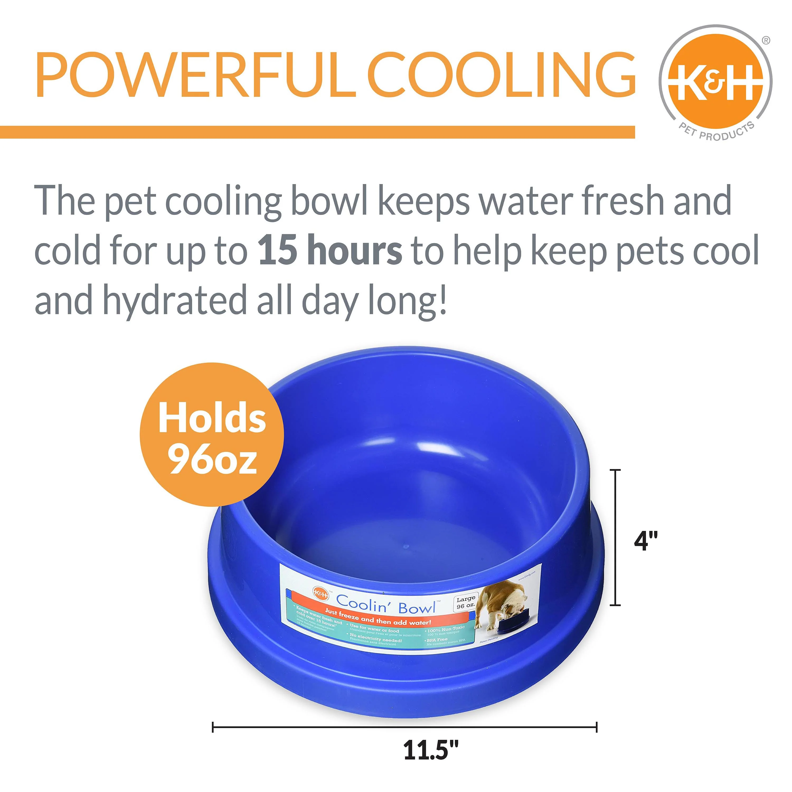 K&H Coolin' Bowl - Cooling Water Bowl for Pets - Image 3