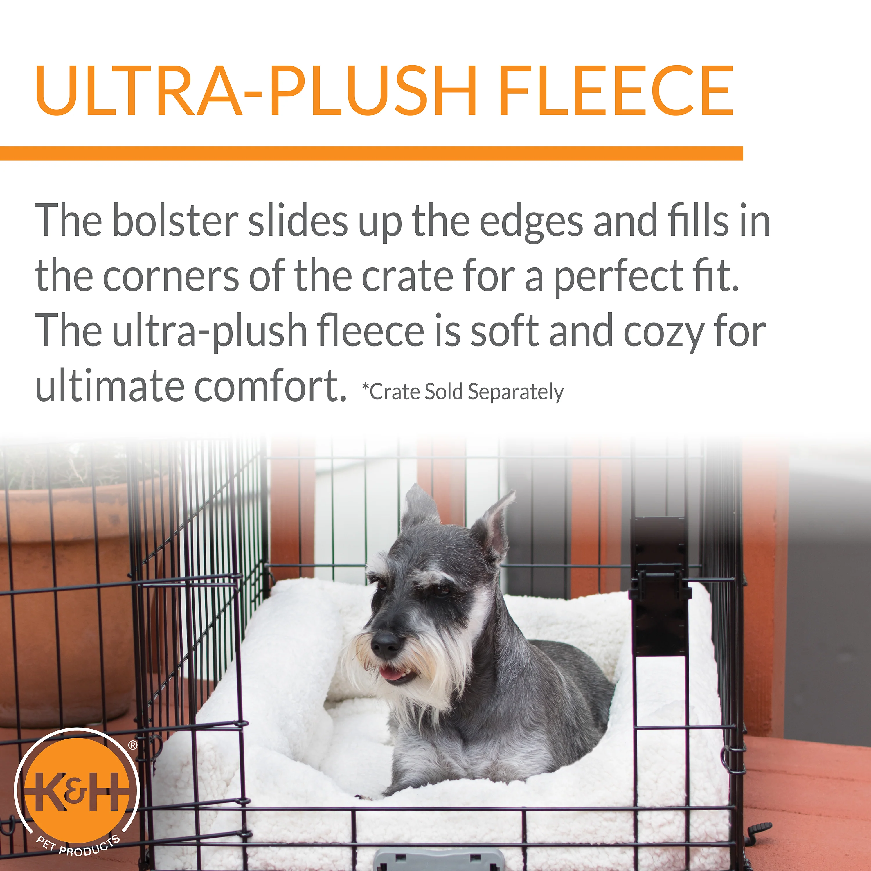 K&H Deluxe Bolster Crate Pad - Image 5