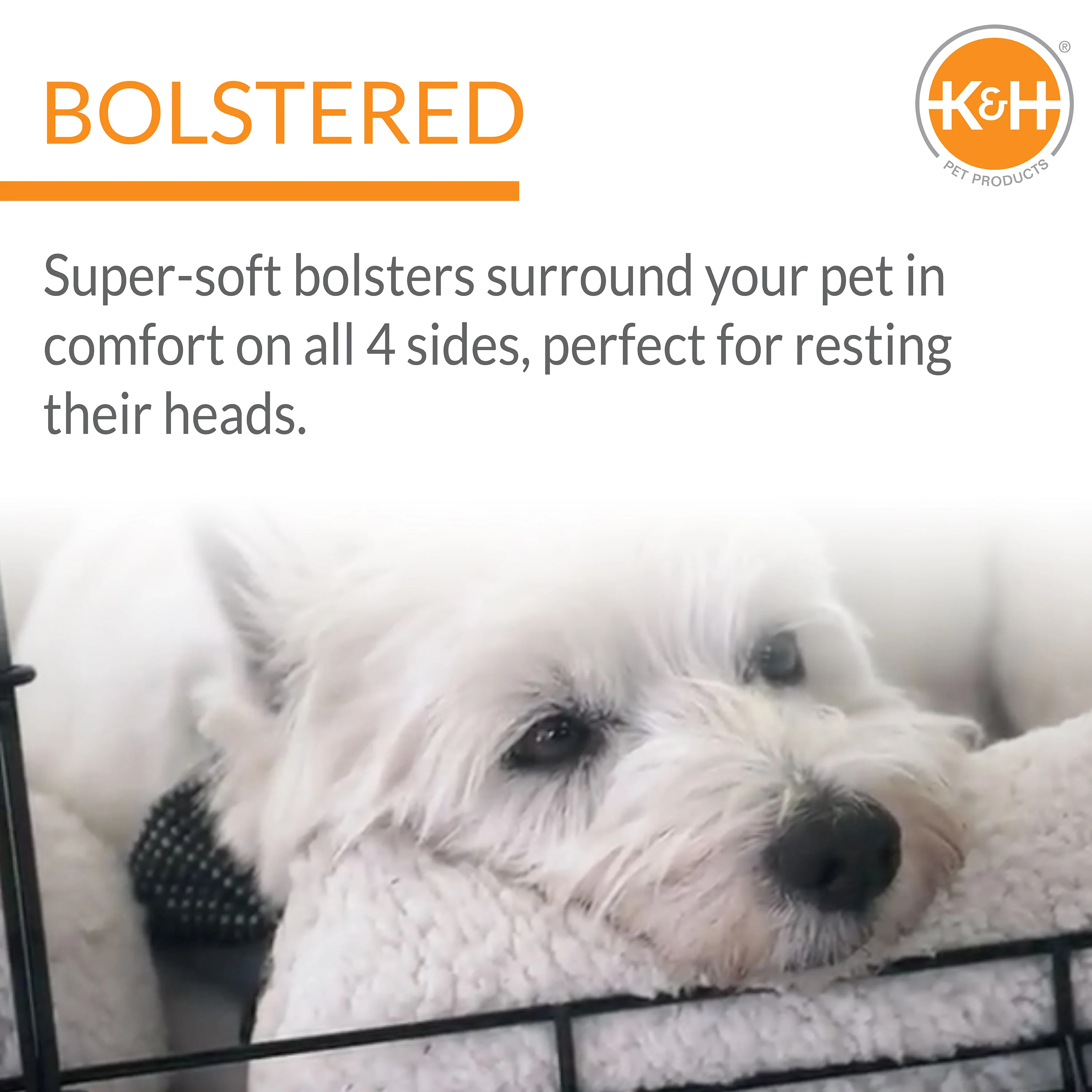 K&H Deluxe Bolster Crate Pad - Image 6