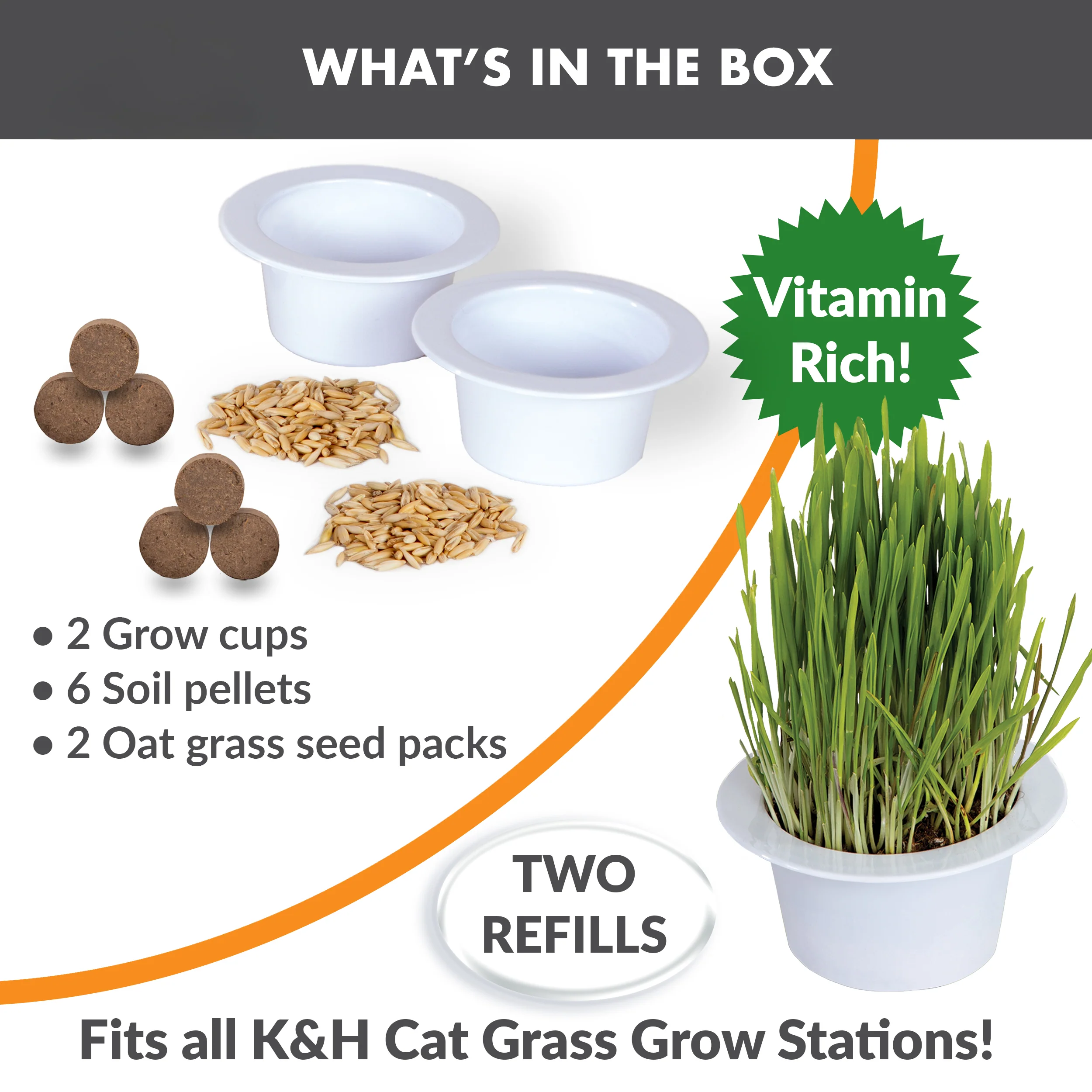 K&H Cat Grass Grow Station Growing Cup Refills - Image 4