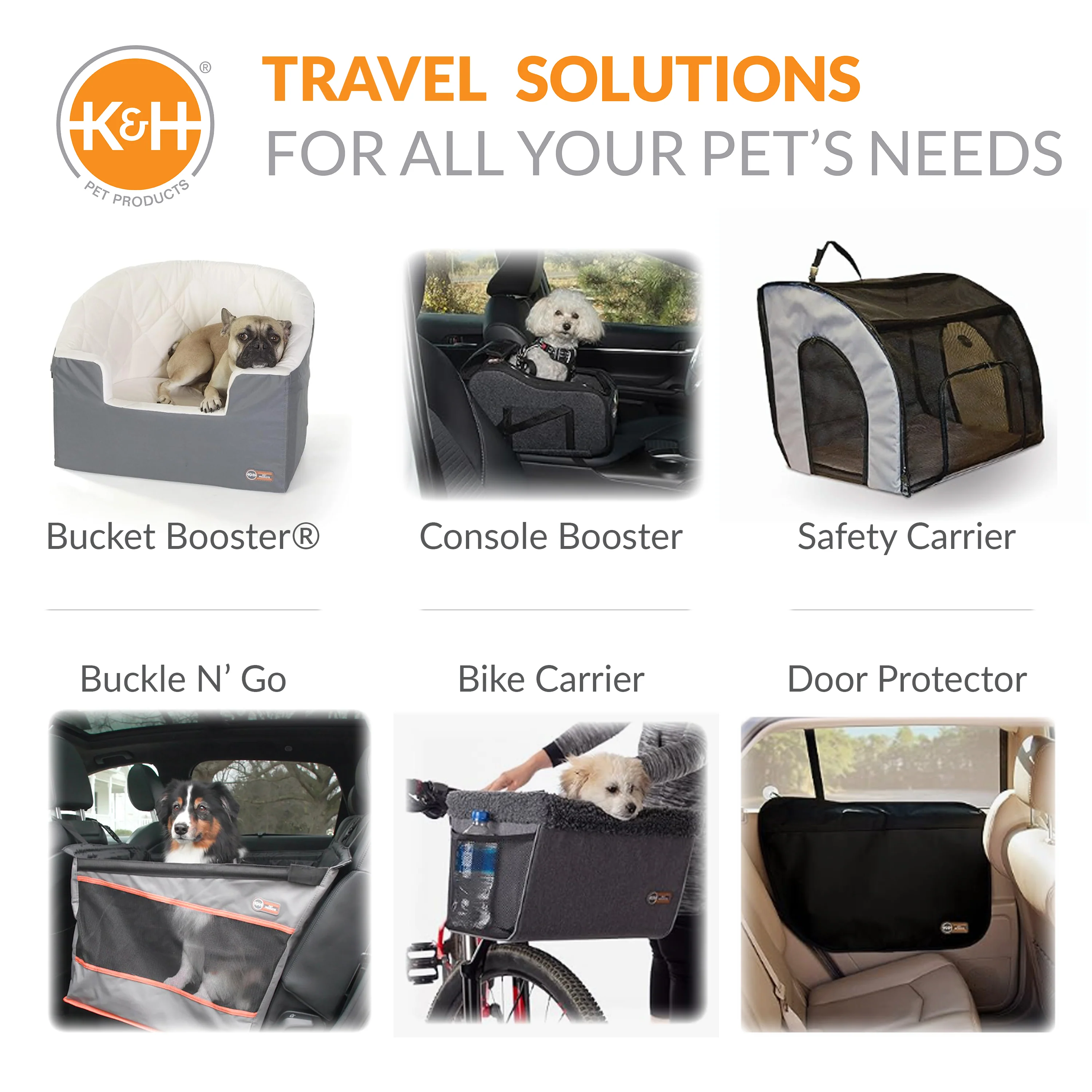 K&H Portable Pet Console Booster Dog Car Seat - Image 10