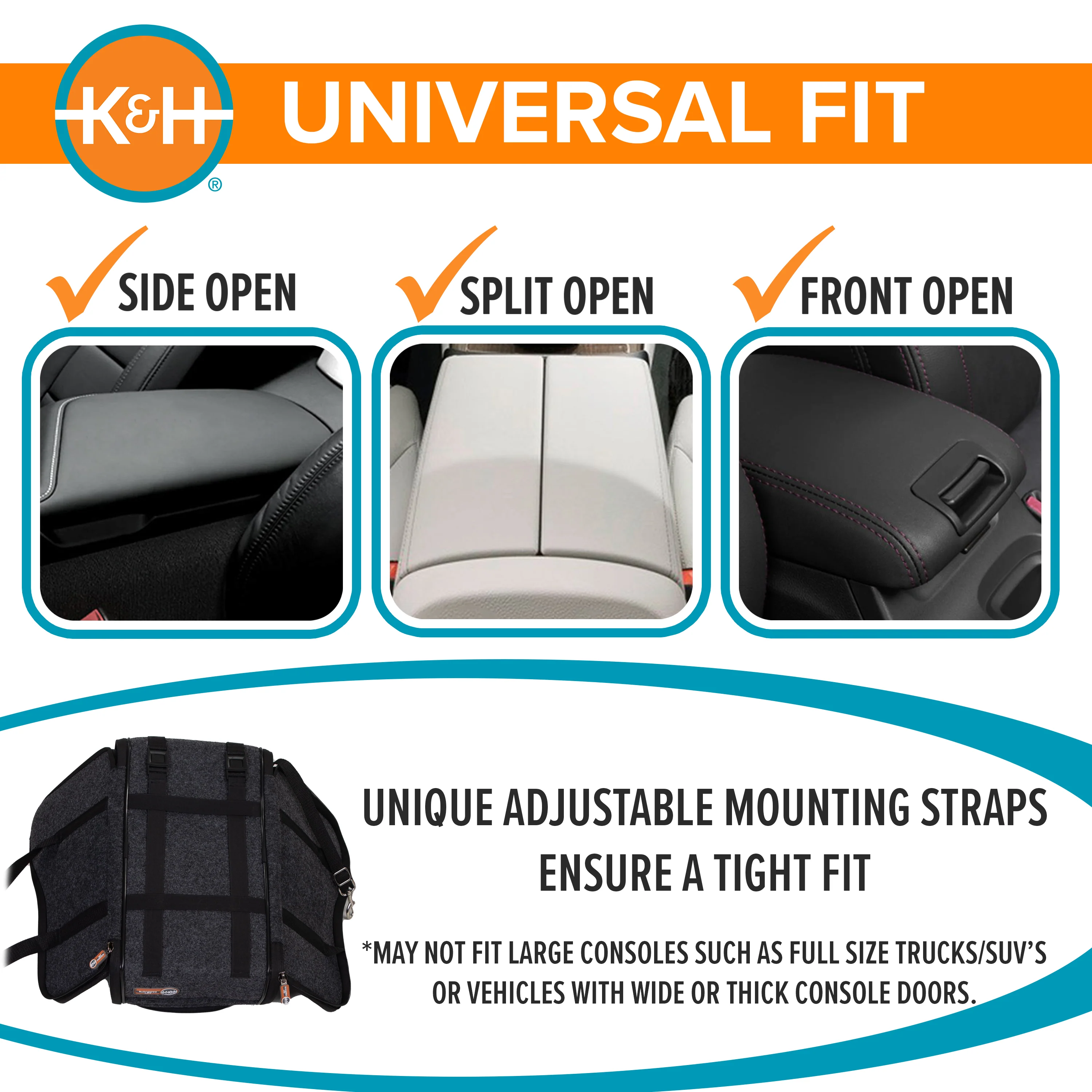 K&H Portable Pet Console Booster Dog Car Seat - Image 7