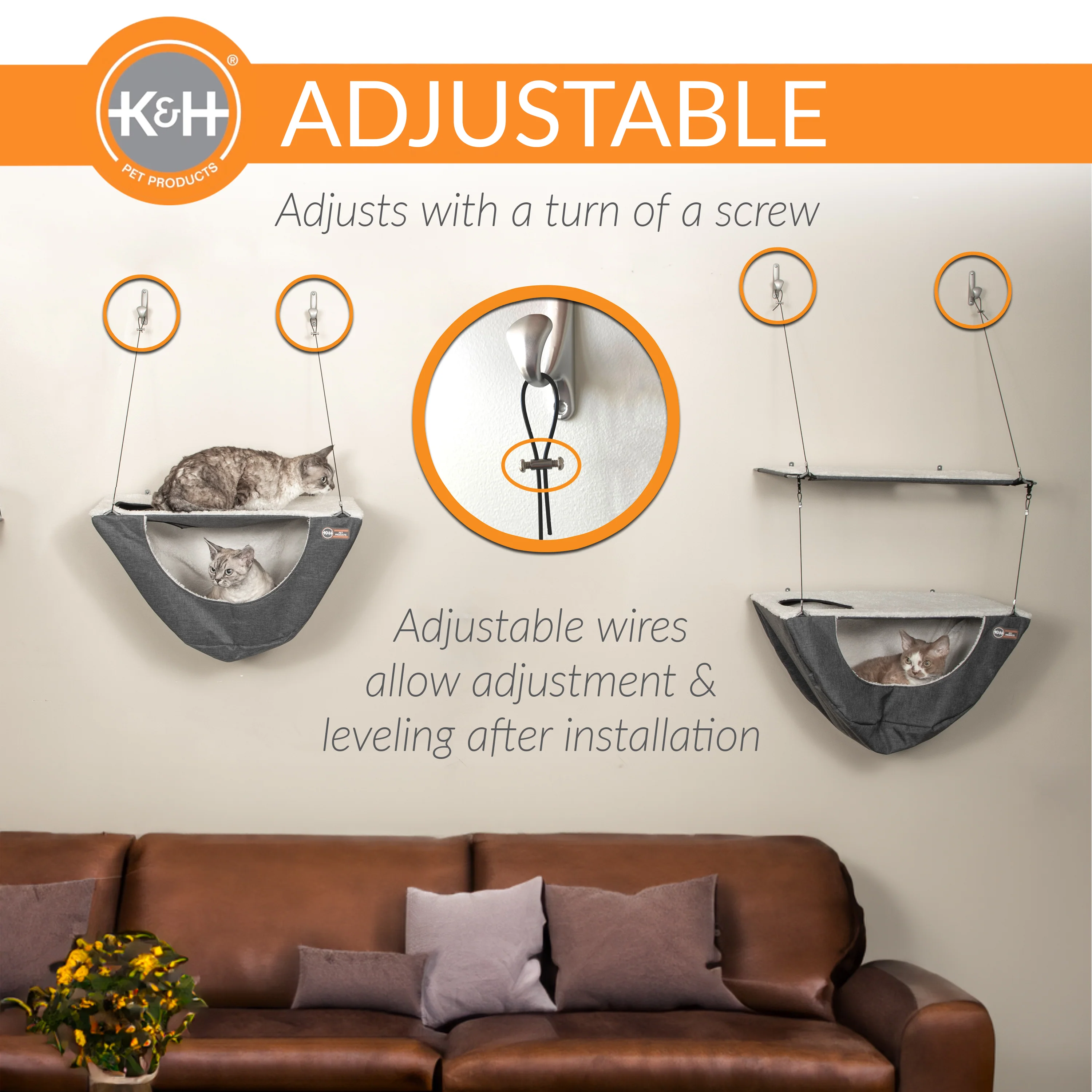 K&H Wall Mount Cat Shelf & Cat Hammock - Image 5