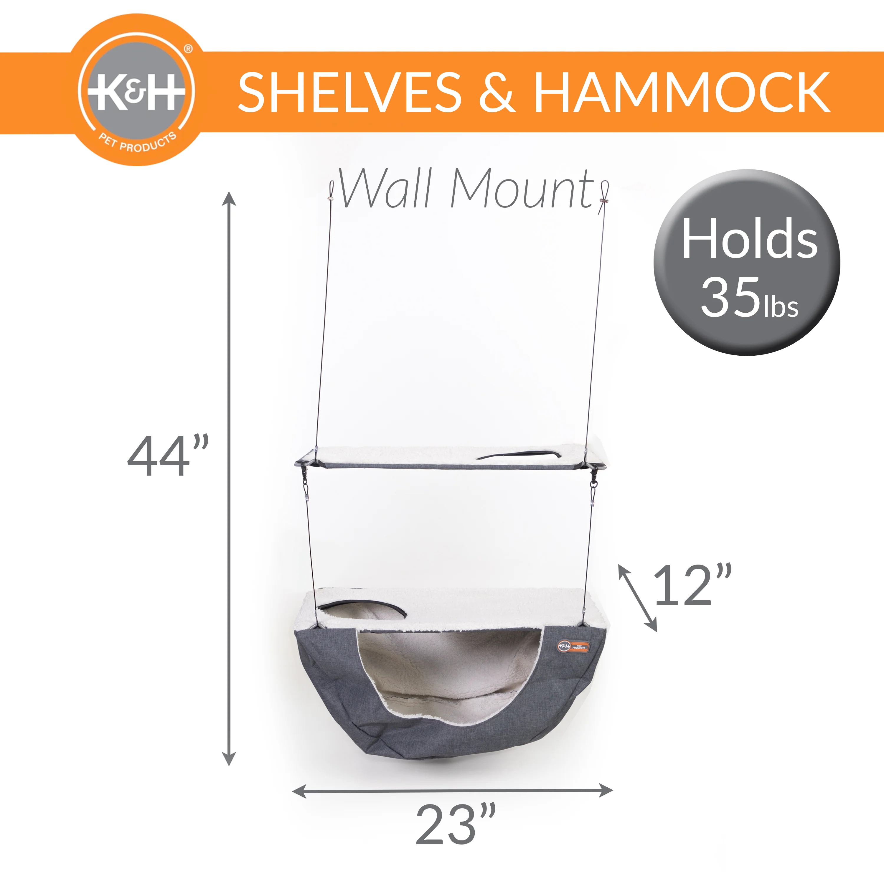 K&H Wall Mount Cat Shelf & Cat Hammock - Image 7