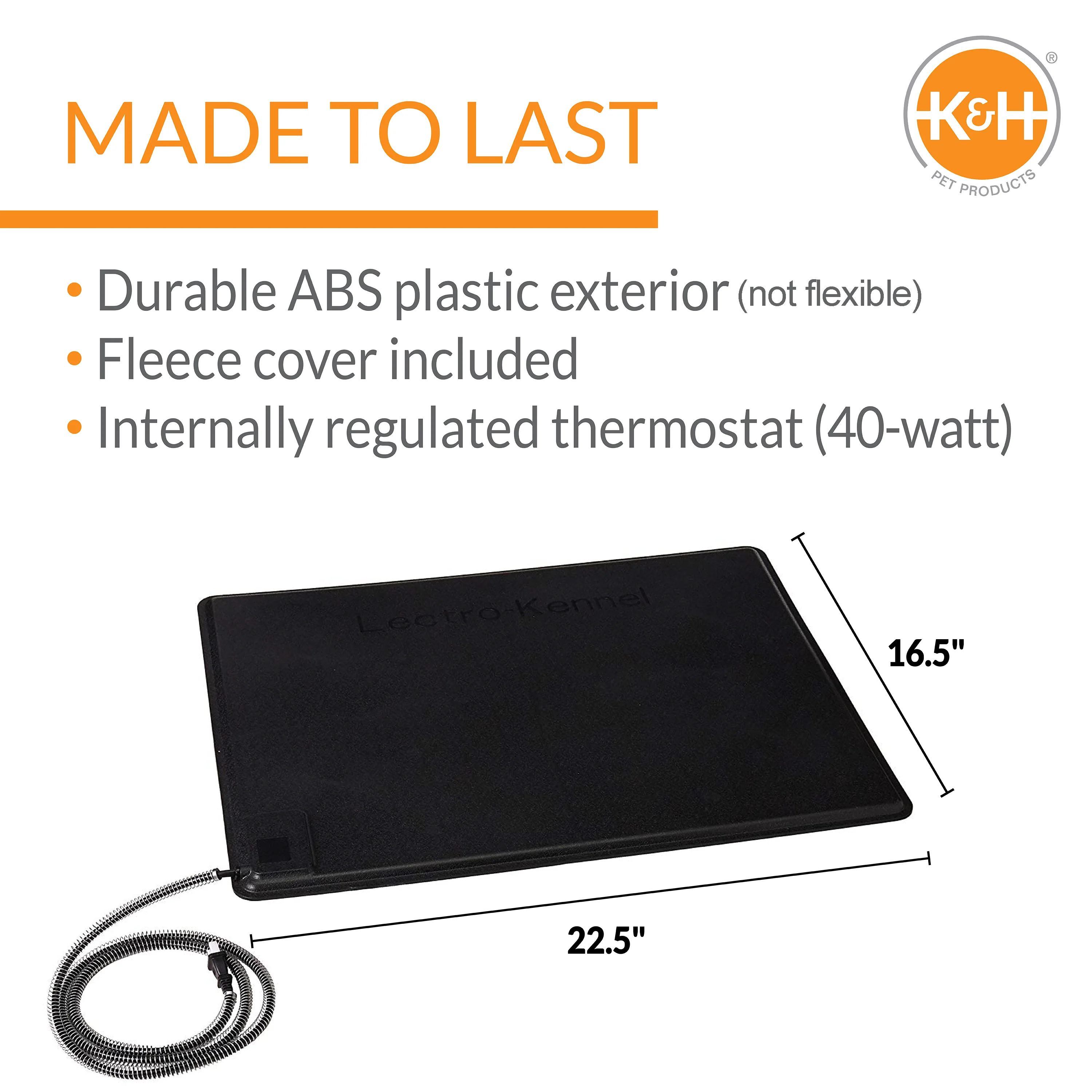 K&H Original Lectro-Kennel® Outdoor Heated Pet Pad - Image 9