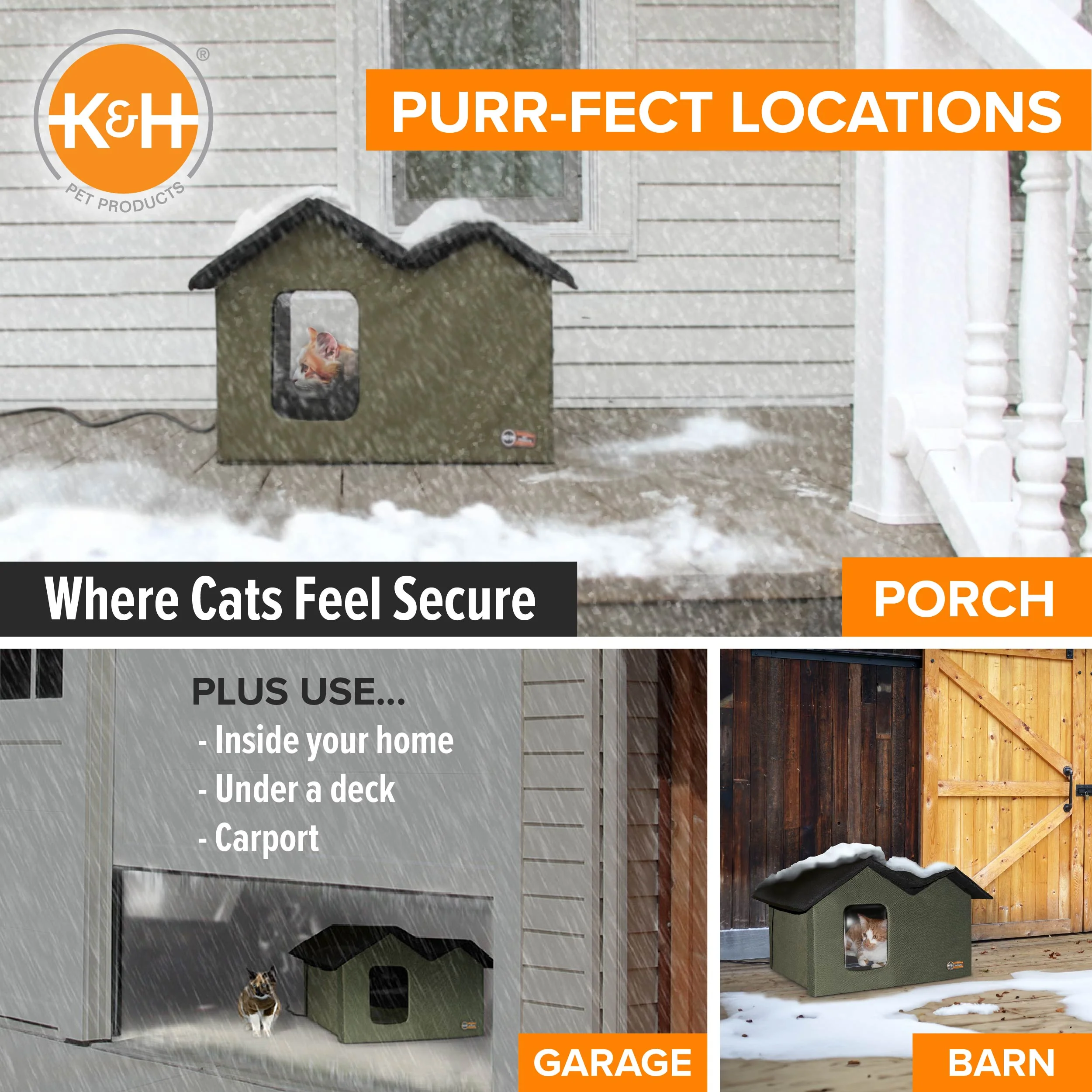 K&H Thermo Outdoor Kitty House Extra Wide (Heated & Unheated) - Image 4