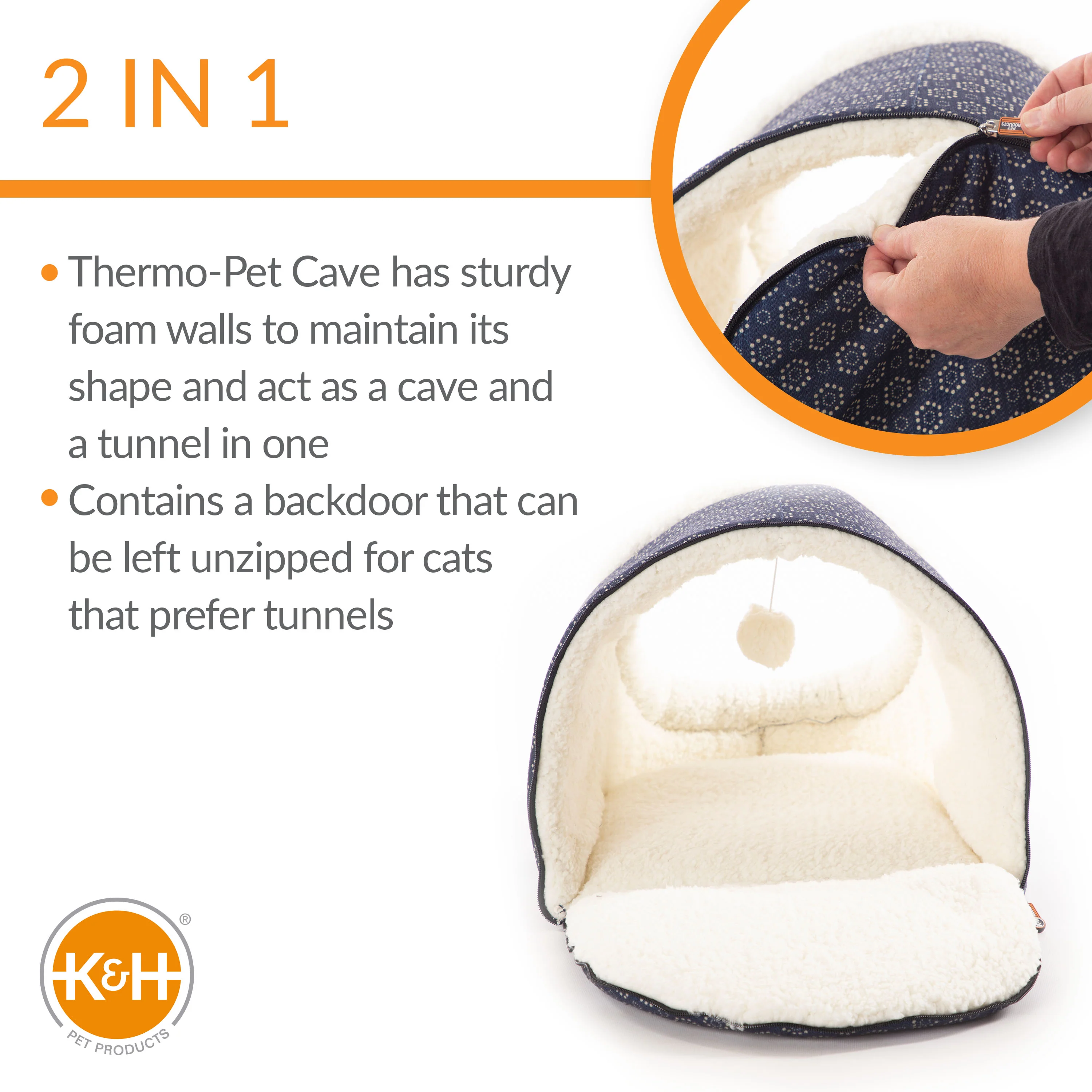 K&H Thermo-Pet Cave Heated Cat Bed - Image 3