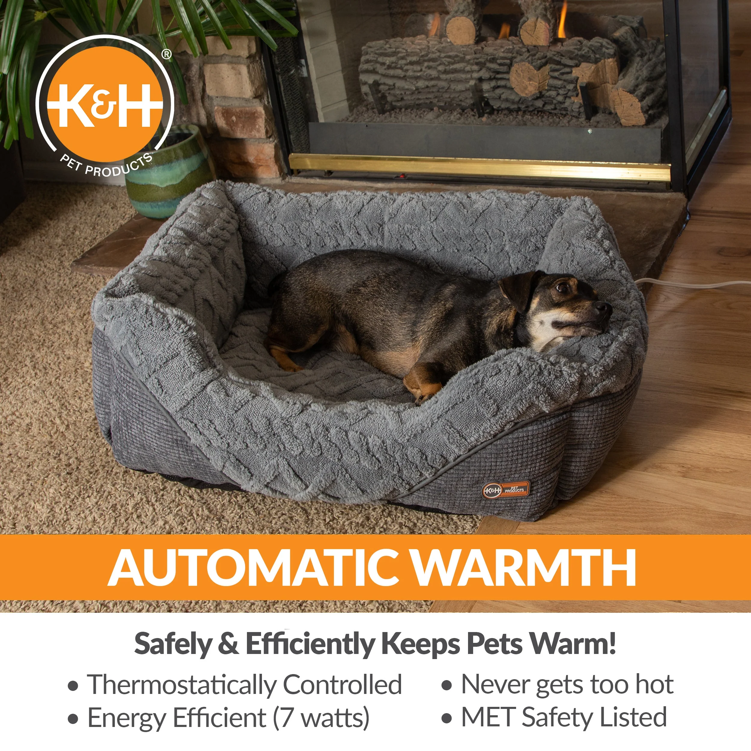 K&H Thermo-Pet Lounge Sleeper Heated Cat & Dog Bed - Image 3