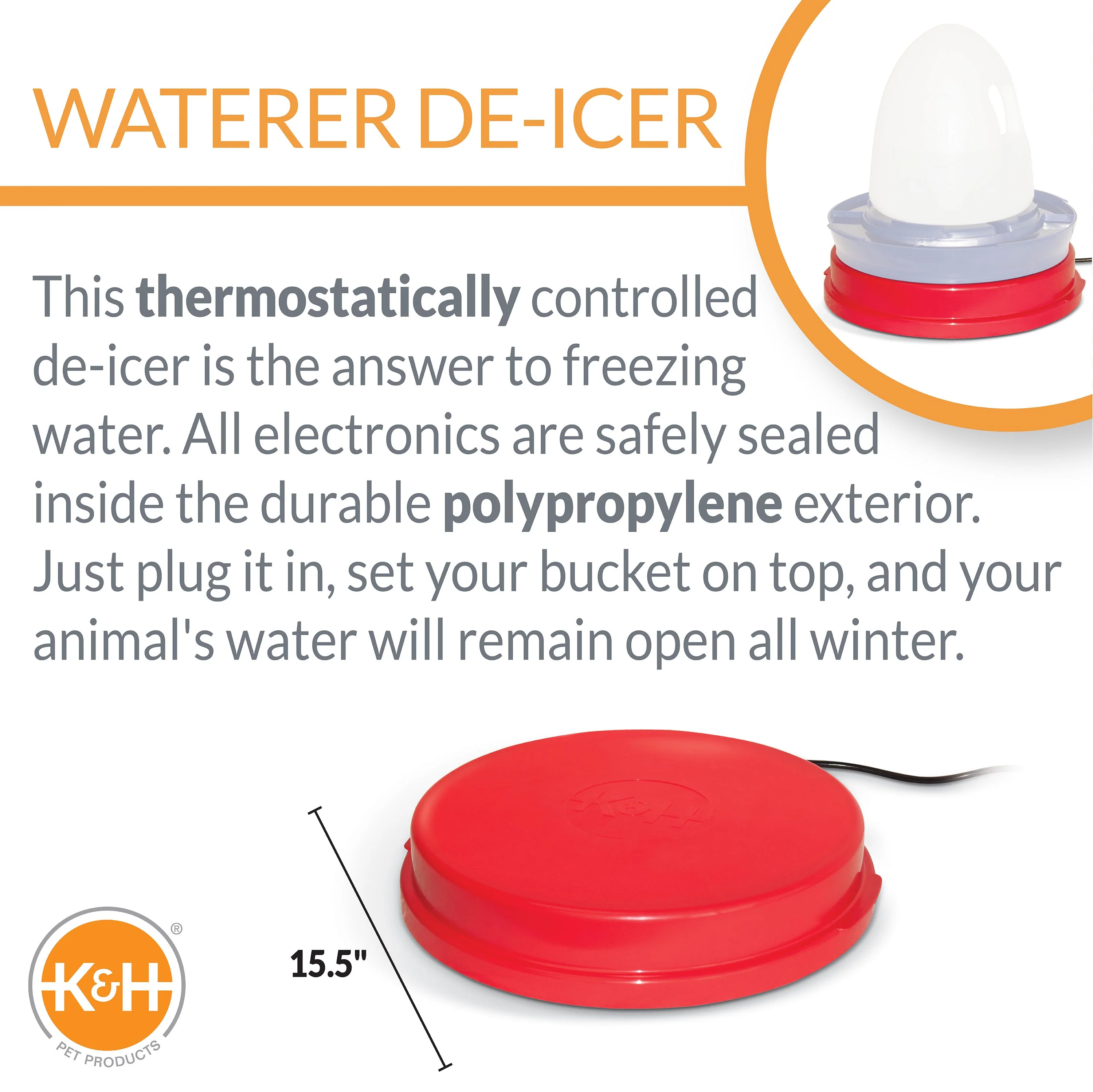 K&H Universal Waterer Deicer - Image 3